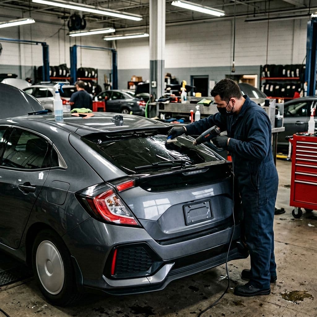 Honda cam filmi uygulaması - arka cam filmi montajı